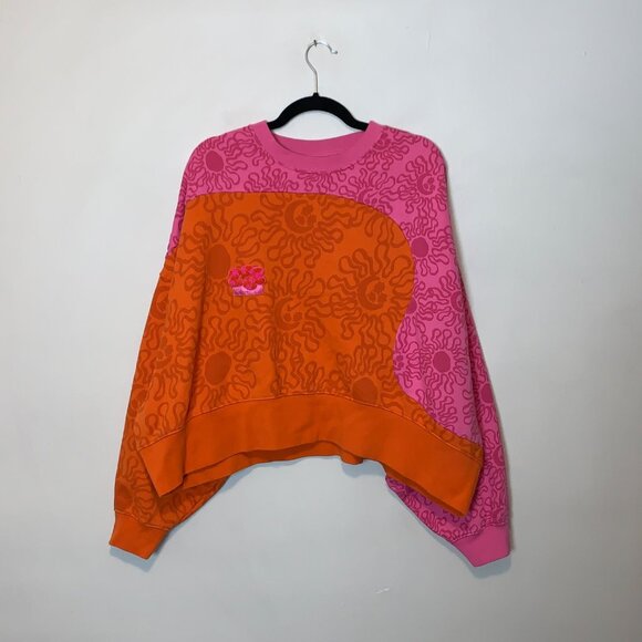 Nike Women's Project Uphoria Floral Sweatshirt in Orange Size XL DV9648-819 - Picture 6 of 10